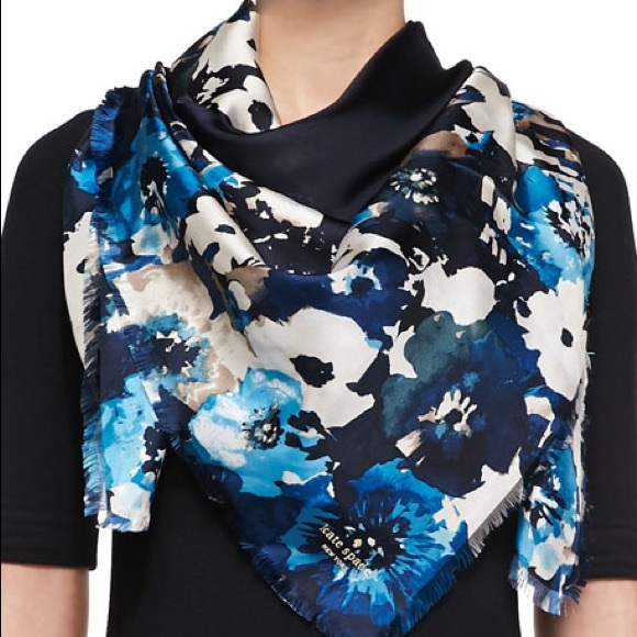 kate spade Accessories - KATE SPADE autumn floral-print silk scarf